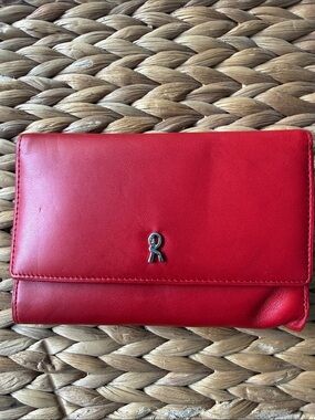Roberta Di Camerino Red Women's Leather Clutch Wallet
